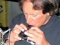 Johnny Z playing the iPhone Ocarina App