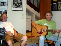 Spencer Davis and Peter Jamieson in the studio